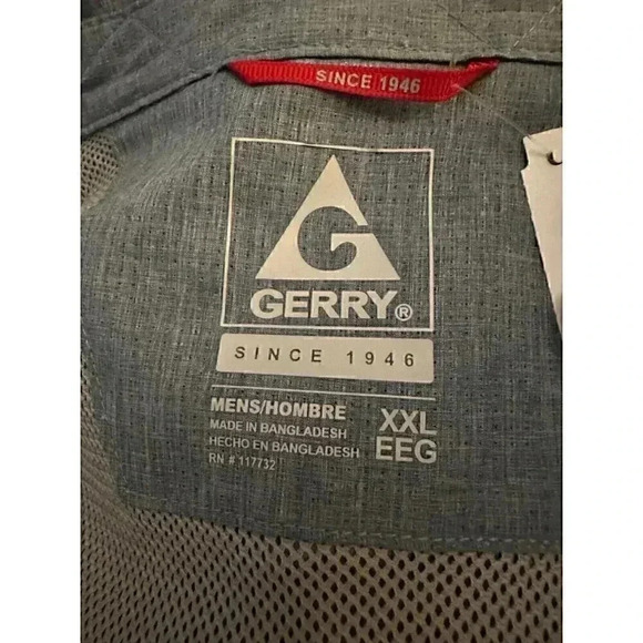 Lot of 2 Gerry performance vented button up shirts XXL zip front pocket NWOT - Picture 5 of 16